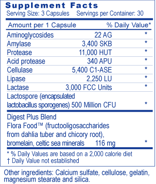  Ancient Legacy Digest Plus 90 Caps   As a dietary supplement, take one (1) to three (3) capsules before each meal, or as recommended by a health care professional. Drink at least 8 ounces (a full glass) of water or other fluid daily.