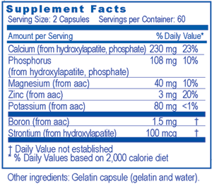 Ultimate Cal® contains the minerals that have been shown to improve the uptake of calcium. This is the choice for anyone who is concerned about getting proper amounts of calcium